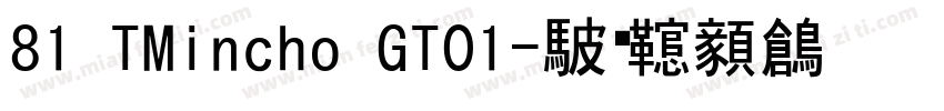 81 TMincho GT01字体转换